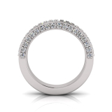 Double Row Micro Pave Set Wedding Ring Matching Wedder For J0183