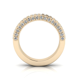 Double Row Micro Pave Set Wedding Ring Matching Wedder For J0183