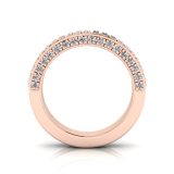 Double Row Micro Pave Set Wedding Ring Matching Wedder For J0183