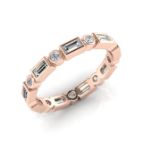 Round And Baguette Bezel Set Eternity Ring