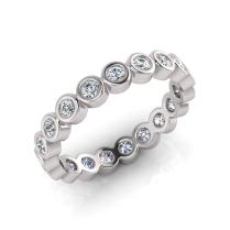 Round Bezel Set Eternity Ring