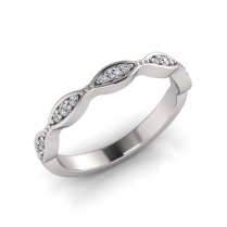 Claw Set Round Stone In Marquise Shape | Half Round Shank 