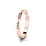 Claw Set Round Stone In Marquise Shape | Half Round Shank 