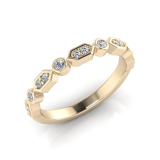 Hexagon Claw Set Rounds And Round Bezel Set | Half Round Shank 