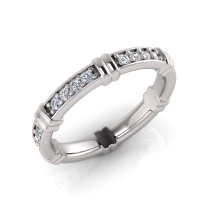 Pave And Bar Eternity Ring