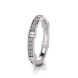Pave And Bar Eternity Ring