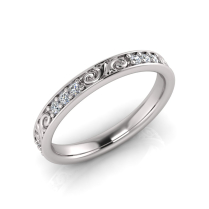 Pave And Filigree Eternity Ring