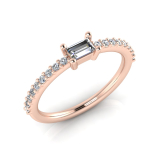 Baguette Claw Set&nbsp;| Half Round Claw Set Shank