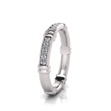 Pave And Bar&nbsp;Half Round Shank