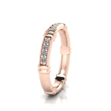 Pave And Bar&nbsp;Half Round Shank