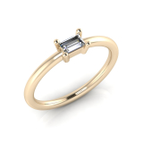 Baguette Claw Set&nbsp;| Half Round Shank