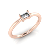 Baguette Claw Set&nbsp;| Half Round Shank