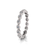 Claw Set Round Stones In Marquise Shape Eternity Ring