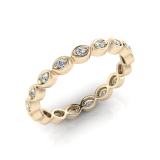 Claw Set Round Stones In Marquise Shape Eternity Ring