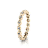 Claw Set Round Stones In Marquise Shape Eternity Ring
