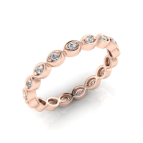 Claw Set Round Stones In Marquise Shape Eternity Ring