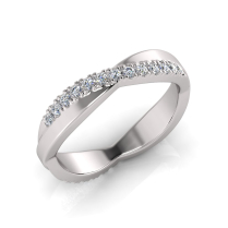 Infinity Scallop Set Eternity Ring