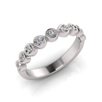 Claw Set Round Stones In Round And Pear Shape | Half Round Shank 