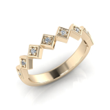 Claw Set Round Stones In Diamond Shape&nbsp;| Half Round Shank