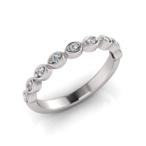 Claw Set Round Stones In Marquise Shape&nbsp;| Half Round Shank