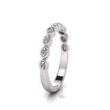 Claw Set Round Stones In Marquise Shape&nbsp;| Half Round Shank