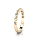 Claw Set Round Stones In Marquise Shape&nbsp;| Half Round Shank