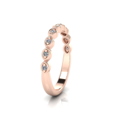 Claw Set Round Stones In Marquise Shape&nbsp;| Half Round Shank