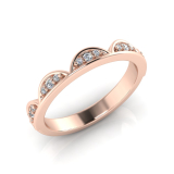 Half Moon Pave Set Rounds&nbsp;| Half Round Shank