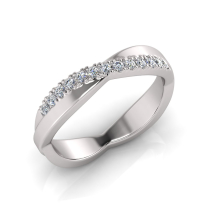 Infinity Half Section Scallop Set Ring