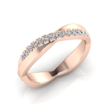 Infinity Half Section Scallop Set Ring