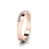 Infinity Half Section Scallop Set Ring