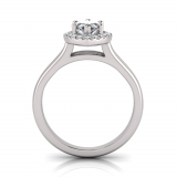 Marquise Halo Scalloped Set | Half Round Split Shank 