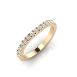 Scallop Set Flat Shank Fitted Wedding Ring (For J0465)