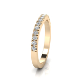 Scallop Set Flat Shank Fitted Wedding Ring (For J0465)