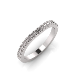 Scallop Set Flat Shank Fitted Wedding Ring (For J0465)