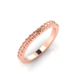 Scallop Set Flat Shank Fitted Wedding Ring (For J0465)