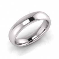 High Half Round Men's Ring