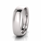 Half Round Square Men's Ring