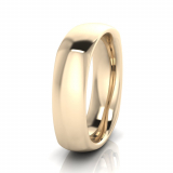 Half Round Square Men's Ring