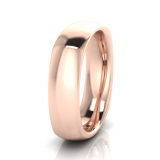 Half Round Square Men's Ring