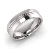 Single Line Engraved Men's Ring