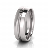 Single Line Engraved Men's Ring