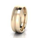 Single Line Engraved Men's Ring