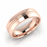 Single Line Engraved Men's Ring