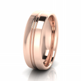 Single Line Engraved Men's Ring