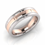 Flat Triple Row Men's Brick Ring