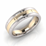 Flat Triple Row Men's Brick Ring