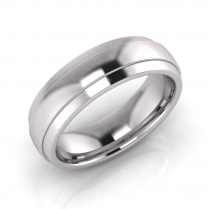 Half Round Sleeve Men's Ring