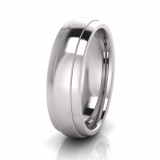 Half Round Sleeve Men's Ring