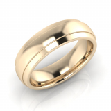 Half Round Sleeve Men's Ring